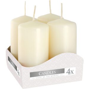 Set of Pillar Candles  40x80mm (4 pieces) – Ivory