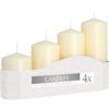 Set of Pillar Candles  50mm (11/16/22/33H) (4 pieces) - Ivory - obrazek 2