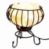 Niska lampa brazier z soli białej, kabel, żarówka - obrazek 2