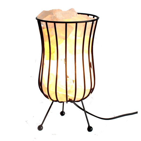 Wysoka lampa brazier z soli białej, kabel, żarówka - obrazek 2