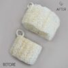 Luksusowa egipska loofa ze sznurkiem bawełnianym – nieprasowana – 8–12 cm