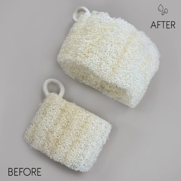 Luksusowa egipska loofa ze sznurkiem bawełnianym – nieprasowana – 8–12 cm