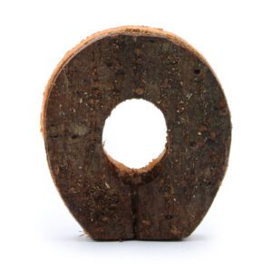 Rustykalna litera z kory – O – 7 cm