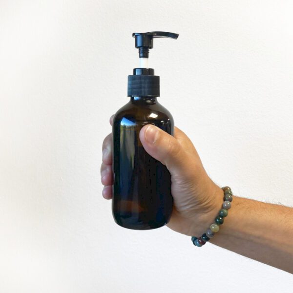 250ml Bursztynowa Butelka z Pompką - obrazek 3