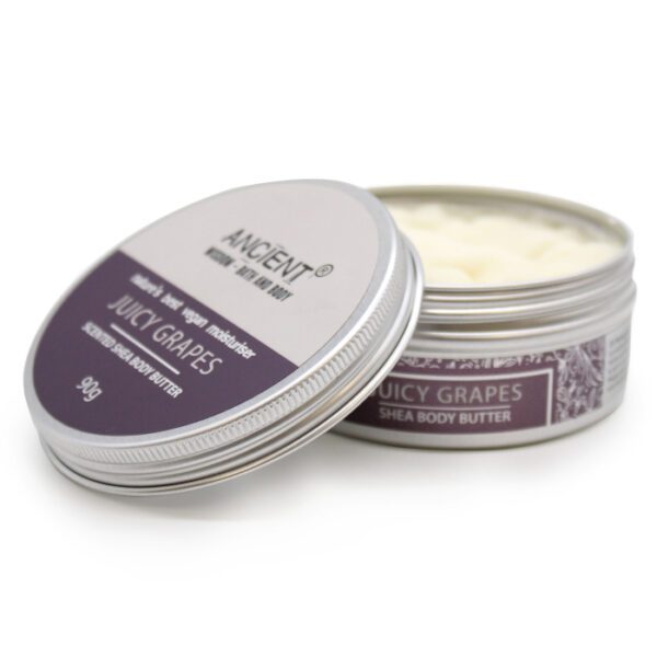 Masło do ciała z masłem shea – zapach – soczyste winogrona – 90 g - obrazek 2