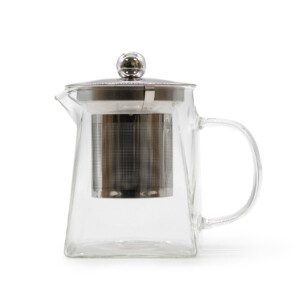 Dzbanek z zaparzaczem szklany – kształt wieży – 350 ml