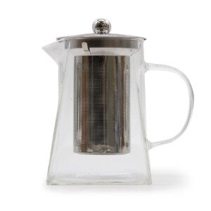 Dzbanek z zaparzaczem szklany – kształt wieży – 750 ml