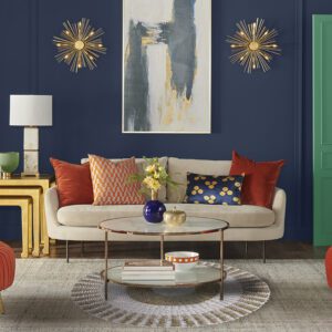 Okrągła dekoracja z trawy morskiej biało-beżowa – Słońce – 1 m