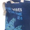 Torba Bawełniana z Nadrukiem - We are Waves - Niebieska - obrazek 3