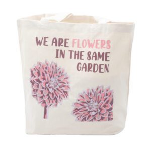 Torba Bawełniana z Nadrukiem - We are Flowers - Naturalna