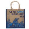 Torba Jutowa z Nadrukiem - We are Waves - Niebieska - obrazek 9