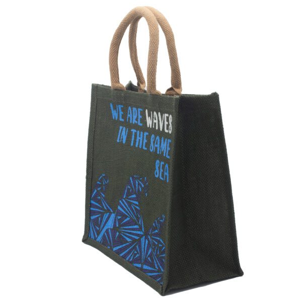 Torba Jutowa z Nadrukiem - We are Waves - Naturalna - obrazek 7