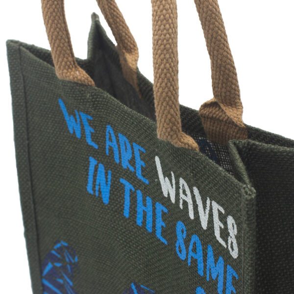 Torba Jutowa z Nadrukiem - We are Waves - Naturalna - obrazek 8
