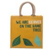 Torba Jutowa z Nadrukiem - We are Leaves - Żółta