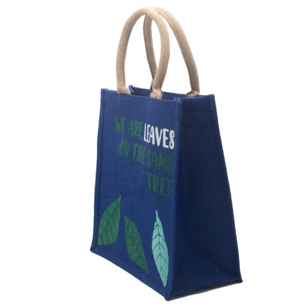 Torba Jutowa z Nadrukiem - We are Leaves - Naturalna - obrazek 7