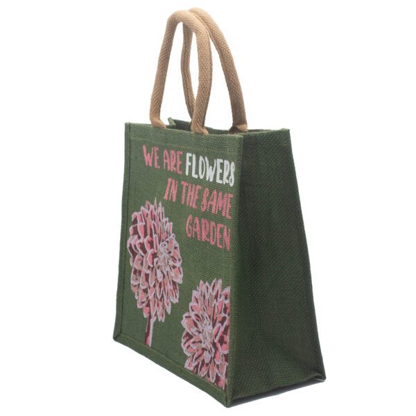 Torba Jutowa z Nadrukiem - We are Flowers - Naturalna - obrazek 11
