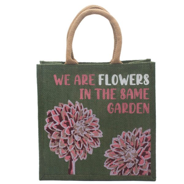 Torba Jutowa z Nadrukiem - We are Flowers - Naturalna - obrazek 9