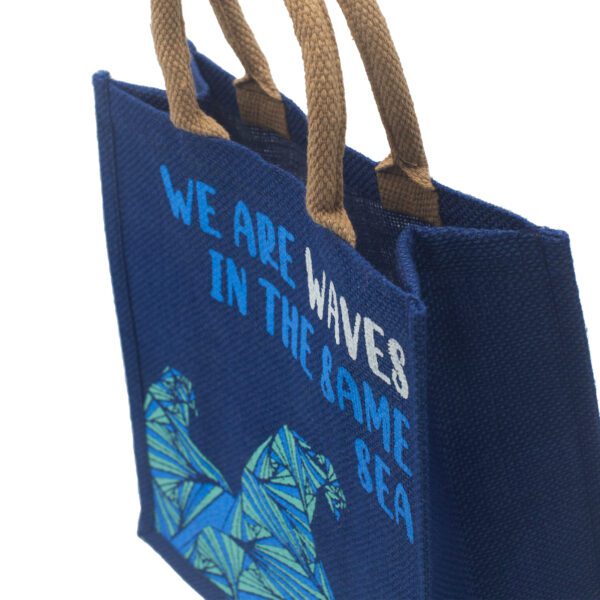 Torba Jutowa z Nadrukiem - We are Waves - Naturalna - obrazek 12