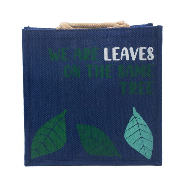 Torba Jutowa z Nadrukiem - We are Leaves - Naturalna - obrazek 6