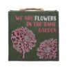 Torba Jutowa z Nadrukiem - We are Flowers - Różowa - obrazek 6