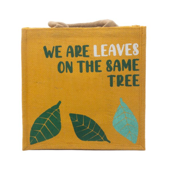 Torba Jutowa z Nadrukiem - We are Leaves - Naturalna - obrazek 10