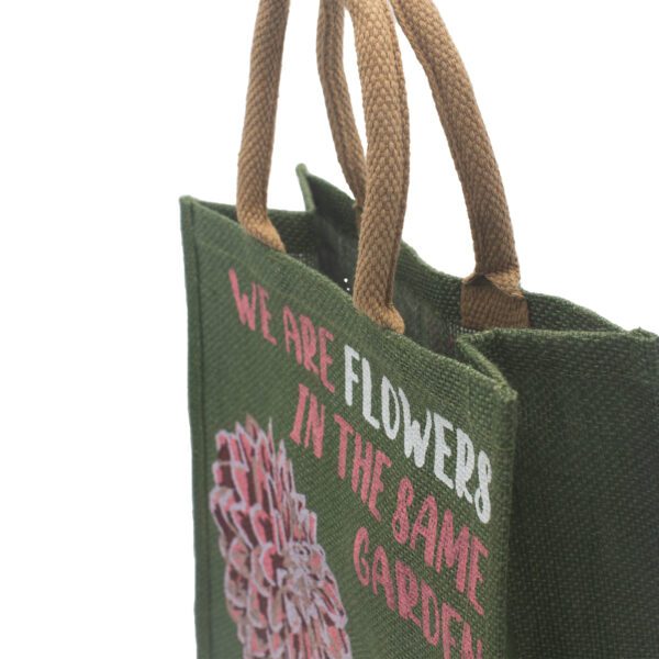 Torba Jutowa z Nadrukiem - We are Flowers - Naturalna - obrazek 12