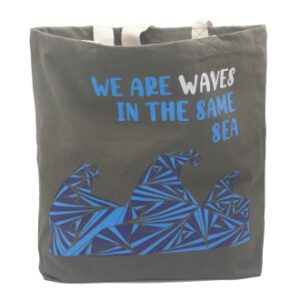 Torba Bawełniana z Nadrukiem - We are Waves - Szara