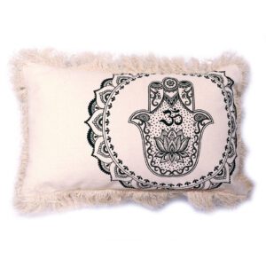 Poduszka Hamsa Mandala – 30x50 cm – Zielona