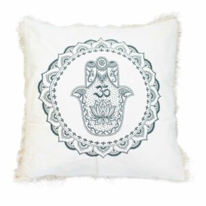 Poduszka Hamsa Mandala – 60x60 cm – Zielona