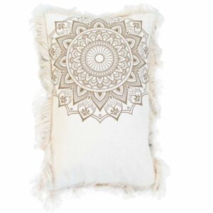 Poduszka Lotus Mandala – 30x50 cm – Brązowa