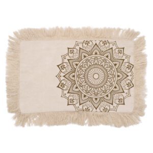 Poduszka Lotus Mandala – 30×50 cm – Brązowa