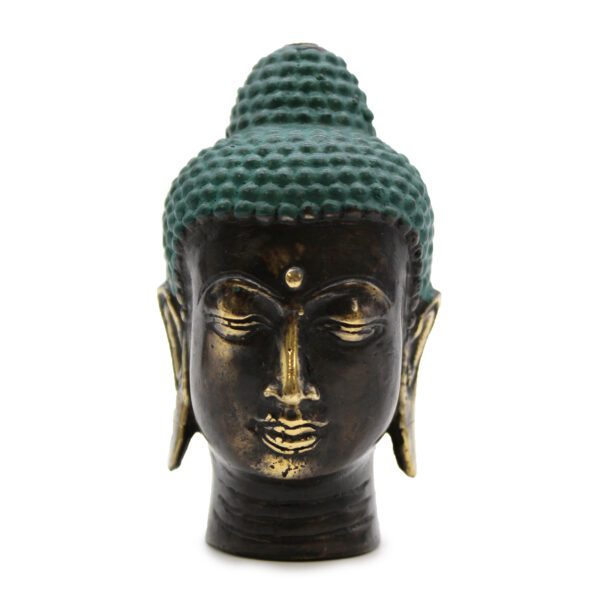 Małe Antique Brass Buddha Head - obrazek 3