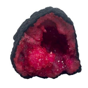Barwione Geody Kalcytu – Ciemna Skała – Ciemnoczerwony
