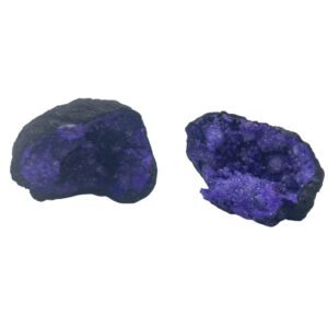 Barwione Geody Kalcytu – Ciemna Skała – Niebieski