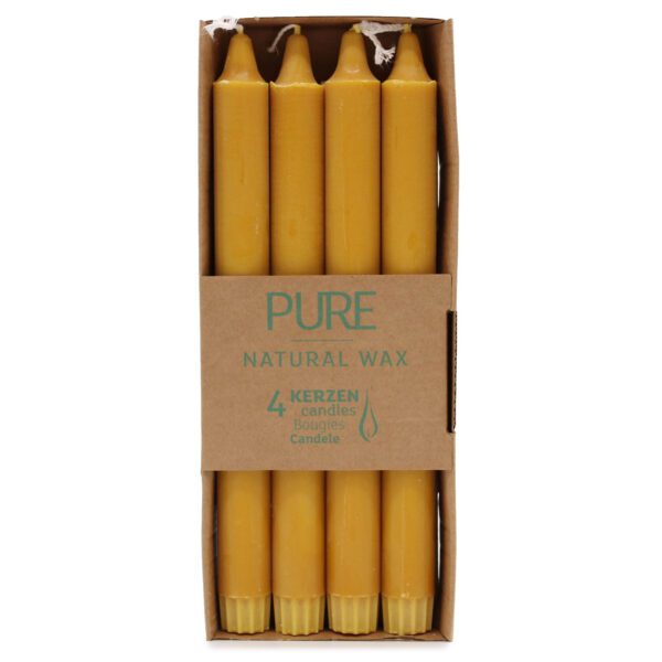 Naturalna Świeca Stołowa 25x2,3 - Żółta