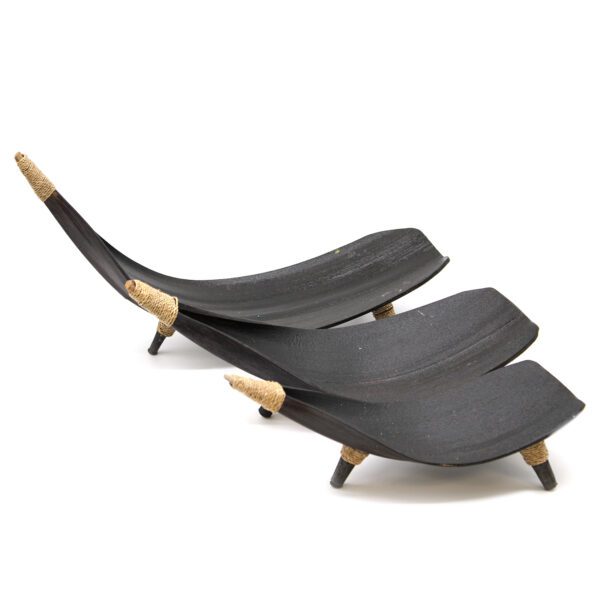 Zestaw mis na owoce z liści kokosa – Czekoladowy