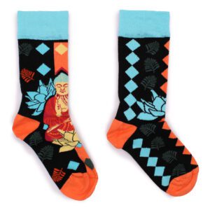 Skarpetki Bambusowe Hop Hare (41-46) - Niebieski Budda i Lotos