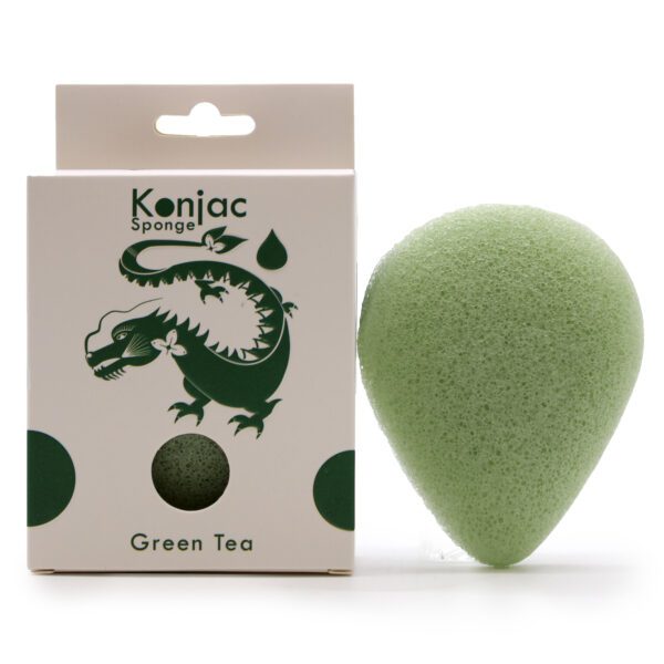 Konjac – gąbka w kształcie łezki – zielona herbata – ochronna