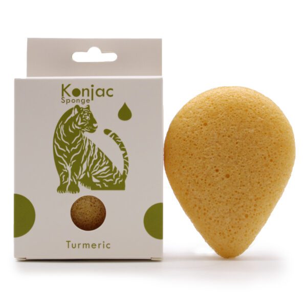 Konjac – gąbka w kształcie łezki – kurkuma – przeciwzmarszczkowa