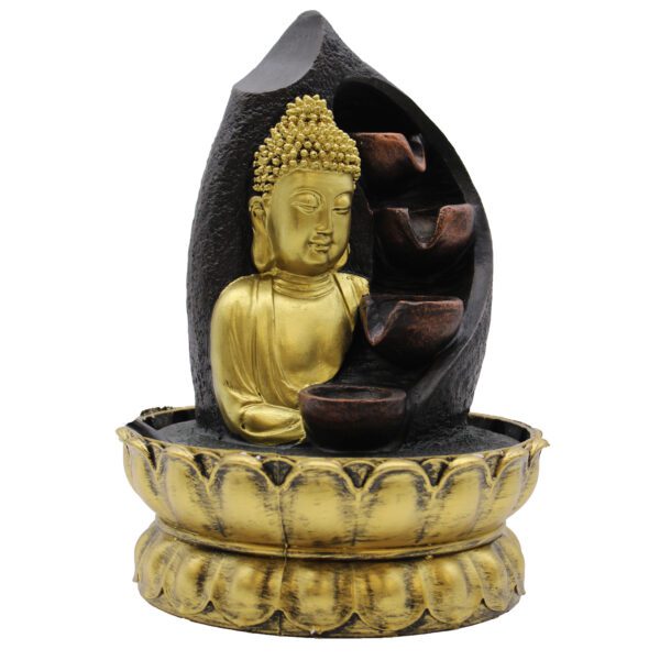 Fontanna stołowa – 30 cm – Złoty Budda i Lejące Dzbanki