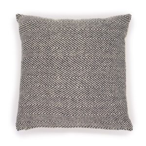 Poszewka na poduszkę Classic – Wzór jodełki cienkiej – Szara – 40x40 cm