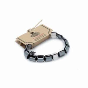 Bransoletka Shamballa z magnetycznego hematytu – Różowe kostki