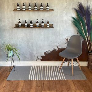 Bawełniany dywan indyjski – 70×170 cm – Szary