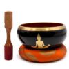 Duży Zestaw Mis Dźwiękowych – Budda – Czarny-Pomarańczowy 14 cm