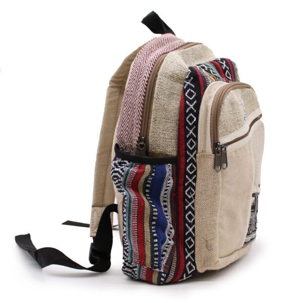 Mały Plecak z Konopi - Styl Zig Zag Zips - obrazek 6