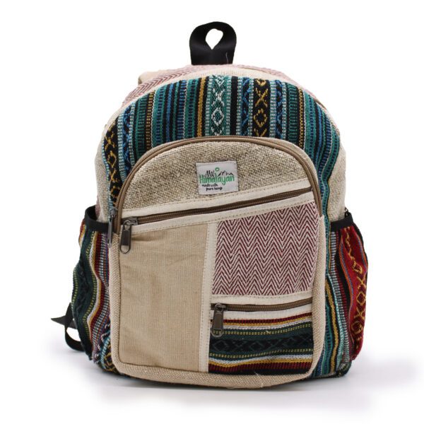 Mały Plecak z Konopi - Styl Zig Zag Zips - obrazek 8