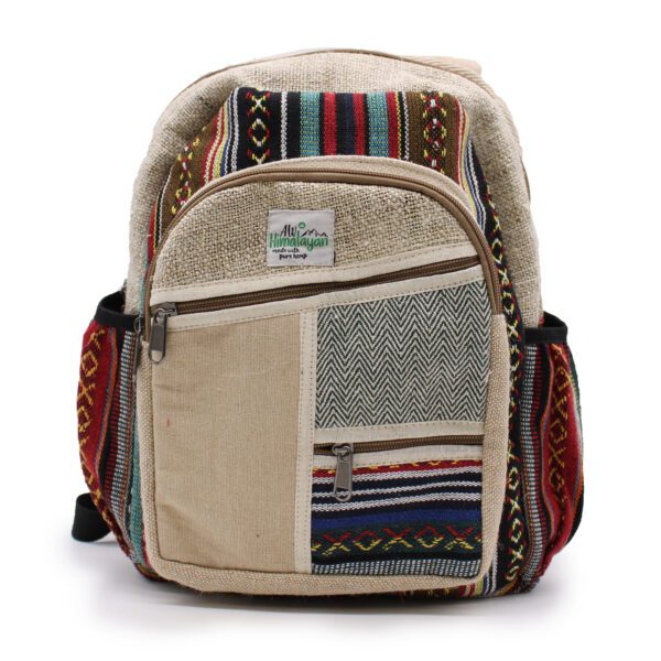 Mały Plecak z Konopi - Styl Zig Zag Zips - obrazek 9