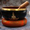 Duży Zestaw Mis Dźwiękowych – Budda – Czarny-Pomarańczowy 14 cm - obrazek 5