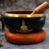Duży Zestaw Mis Dźwiękowych – Budda – Czarny-Pomarańczowy 14 cm - obrazek 4