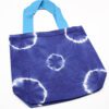 Naturalna Torba Bawełniana Tie-Dye (8oz) – 38x42x12cm – Niebieskie Pierścienie – Niebieski Uchwyt